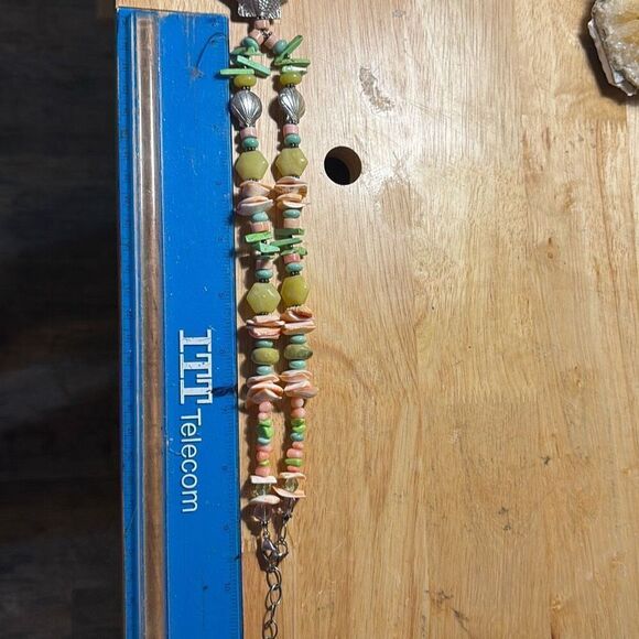 Necklace, Shell Necklace, Beach Colors, 18”-21” Adjustable, Handmade - Picture 9 of 10